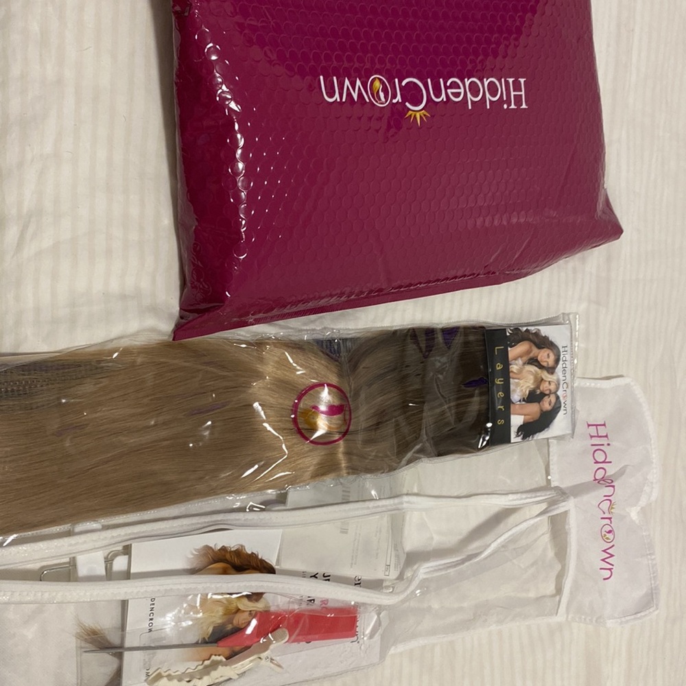 Hidden crown hair extensions halo style 170g color b3/882#